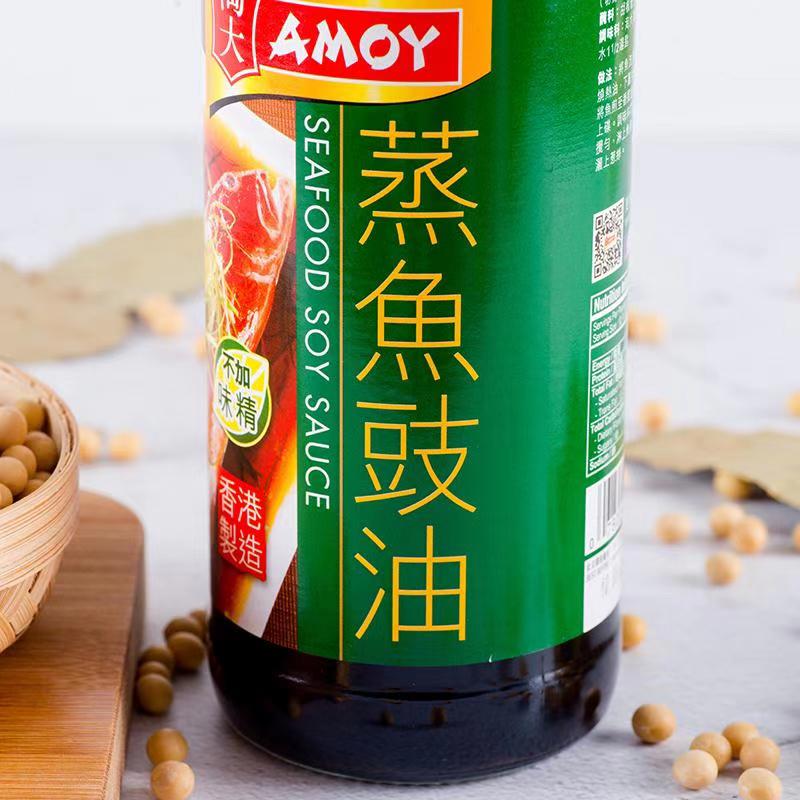 【香港制造】AMOY/淘大蒸鱼豉油500ml港式蘸酱不添加防腐剂酱油-图1