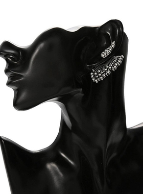 Personality Wing Shape Women Stud Earrings Brilliant Cubic