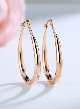 925 silver big Earrings 18K gold plated high quality Hook