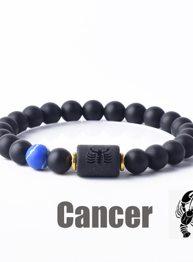 12 Constellation Bracelet Homme Zodiac Bangles Men Cancer