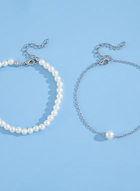 Fashion Pearl Anklet Women Ankle Bracelet Beach Imitation
