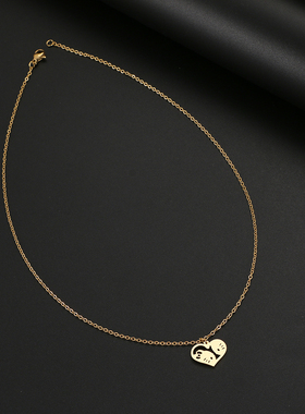 Stainless Steel Necklaces Couple Kittens Pendants Chain