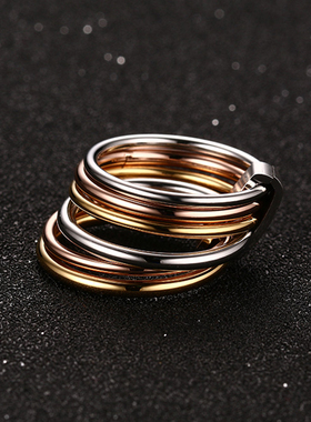 Chic 6Pcs Interlocked Stacking Rings for Women Girls Gift