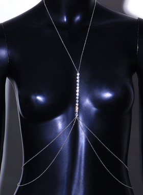 Kpop Simple Chest Bra Chain Waist Belly Necklace Choker