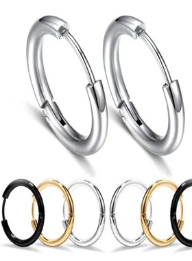 1 pair Women/Man Stainless Steel Small Hoops Earring