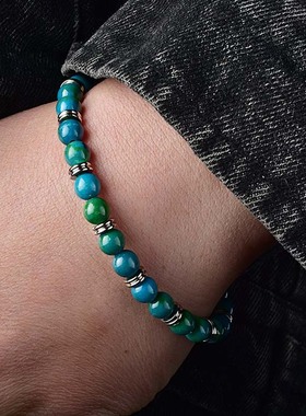 2023 Fadeless Stainless Steel Stone Bracelet Men Natural