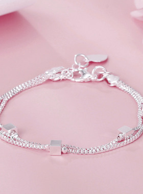NEW Fine Original luxury 925 silver charm chain Bracelets