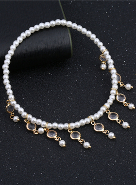 Fashion Summer Beach Crystal Anklet For Women Bohemian Gold