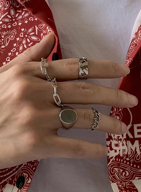 KunJoe Antique Silver Color Vintage Bohemia Rings Set for