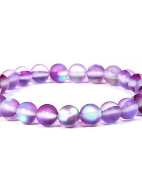 Polished 8mm Natural Fluorite Beads Bracelets For Femme