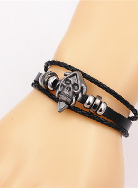 2021 Multilayer Bracelet Men Casual Fashion Braided Leather