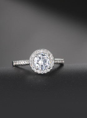 Wedding Proposal Solitaire Rings For Women Female Silver