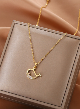 2023 Stainless Steel Gold Necklaces For Women Cute Romantic