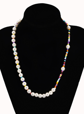 2024 Colorful Handmade Beaded Short Collar Clavicle Chain