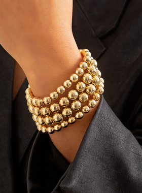 2023 Vintage Exaggerated Plastic Big Ball Choker Necklace