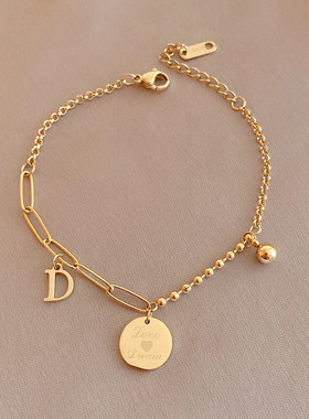 Korea New Fashion Letter Star Pendant Bracelet Woman Simple