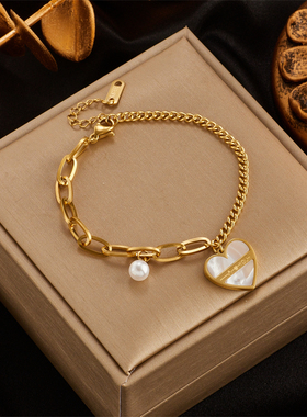 DIEYURO 316L Stainless Steel Gold Color Heart Butterfly