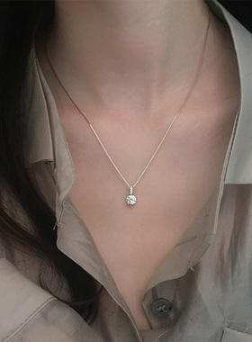925 Sterling Silver Geometric Drop Necklace Clavicle Chain