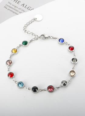 JINHUI Colorful Bejeweled Bracelet Popularity T S Stainless