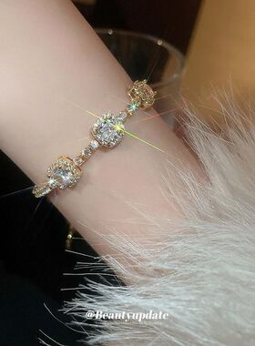 Shiny Rhinestone Zircon Adjustable Bracelets for Women