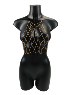 Goth Sexy Body Jewelry Bra Chest Chains Body Chain Bikini