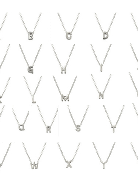 2022Hot Aide Sterling Silver Initial Letter Pendant Necklace