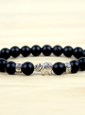 Ethnic Style Alloy Elephant Beads Bracelet For Women Men