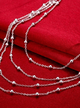 Fine 925 silver color necklace jewelry European style