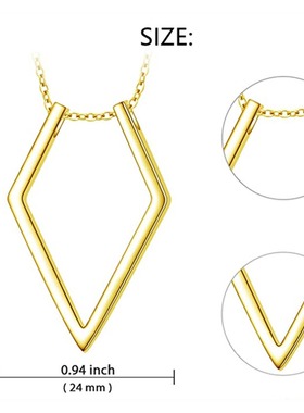 1PC Fashion Necklace Geometric Simple Ring Holder Ring