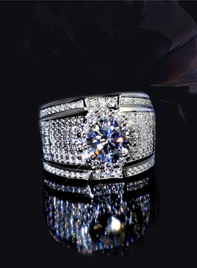 Luxury Full Crystal Big Stone AAAAA Cubic Zirconia Silver