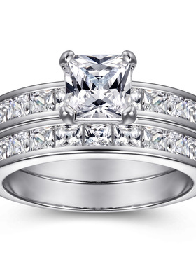 New Sterlig 925 Silver bold big wedding Rings set for brida