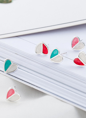 Earrings Korean version of asymmetric deer head Santa grandp