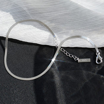 ເງິນ 925 Sterling Snake Chain Pendant Link Chain Anklet