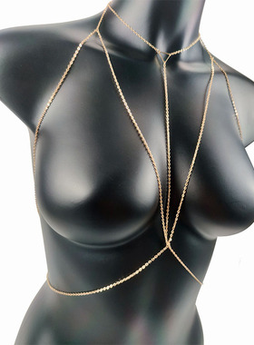 Punk Geometry Body Jewelry Chest Chains Sexy Goth Body