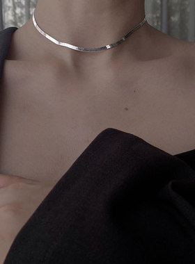 925 Sterling Silver Custom Silver Snake Bone Chain Necklace