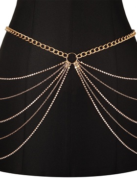 Sexy Waist Chain Belt Layered Rhinestone  Belly Body Chain