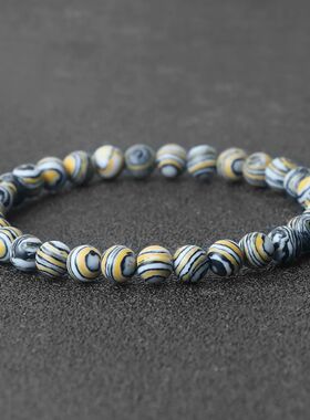 New 17/19/21cm Colorful Malachite Elastic Bracelet Women