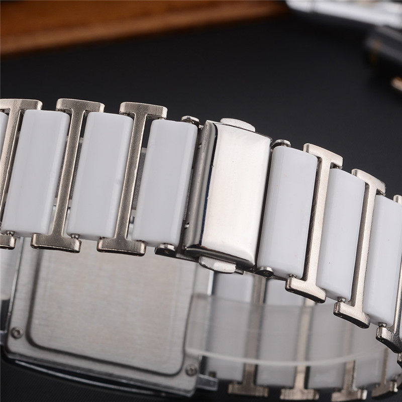 女士长方形陶瓷防水2020时尚情侣表 宝缇恩国产腕表