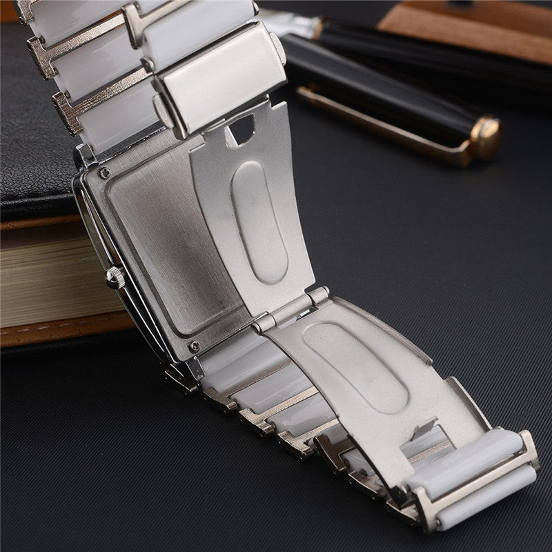 女士长方形陶瓷防水2020时尚情侣表 宝缇恩国产腕表