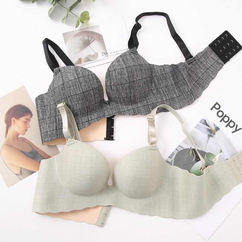 性感少女聚拢无钢圈薄款上托文胸 竹可馨文胸