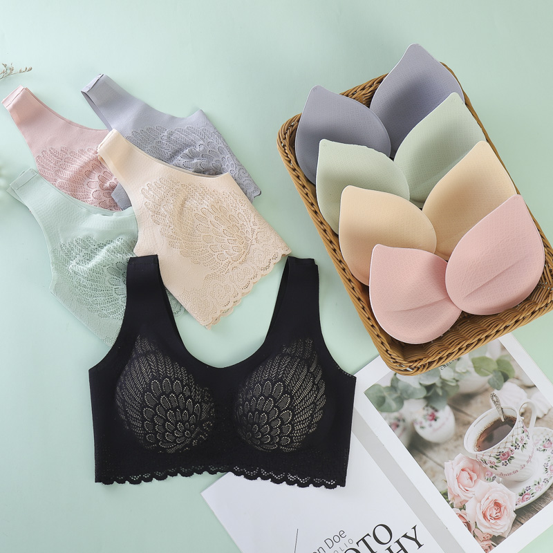 泰国乳胶运动女无钢圈小胸薄胸罩 竹可馨文胸