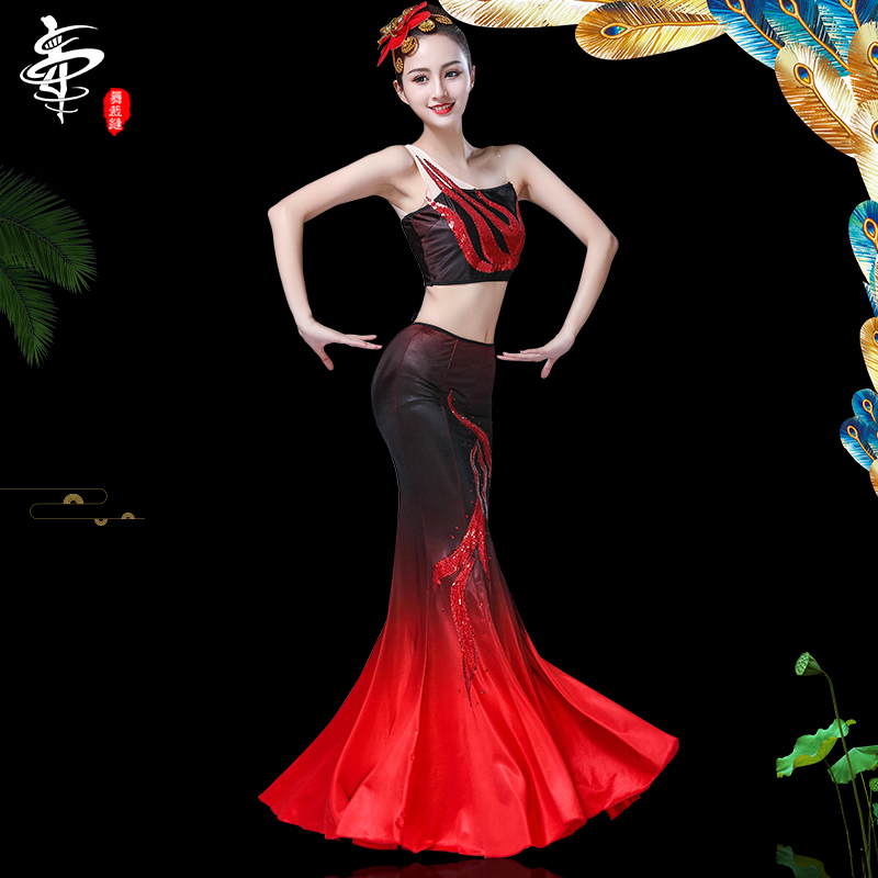 舞裁缝旗舰店舞裁缝民族舞蹈服装傣族舞蹈服曼珠沙华女孔雀舞傣族舞蹈表演服2