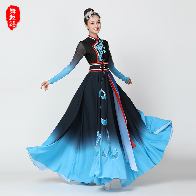 舞裁缝旗舰店新款蒙古族服装秋冬季现代舞天边蒙古舞蹈演出服女民族风成人定做2