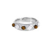 Retro Maillard tiger eye stone ring for women new niche light luxury high-end temperament versatile adjustable index finger ring