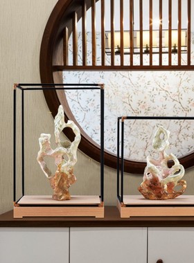 新中式禅意轻奢陶瓷摆设客厅酒柜玄关软装饰品酒店样板间高端摆件