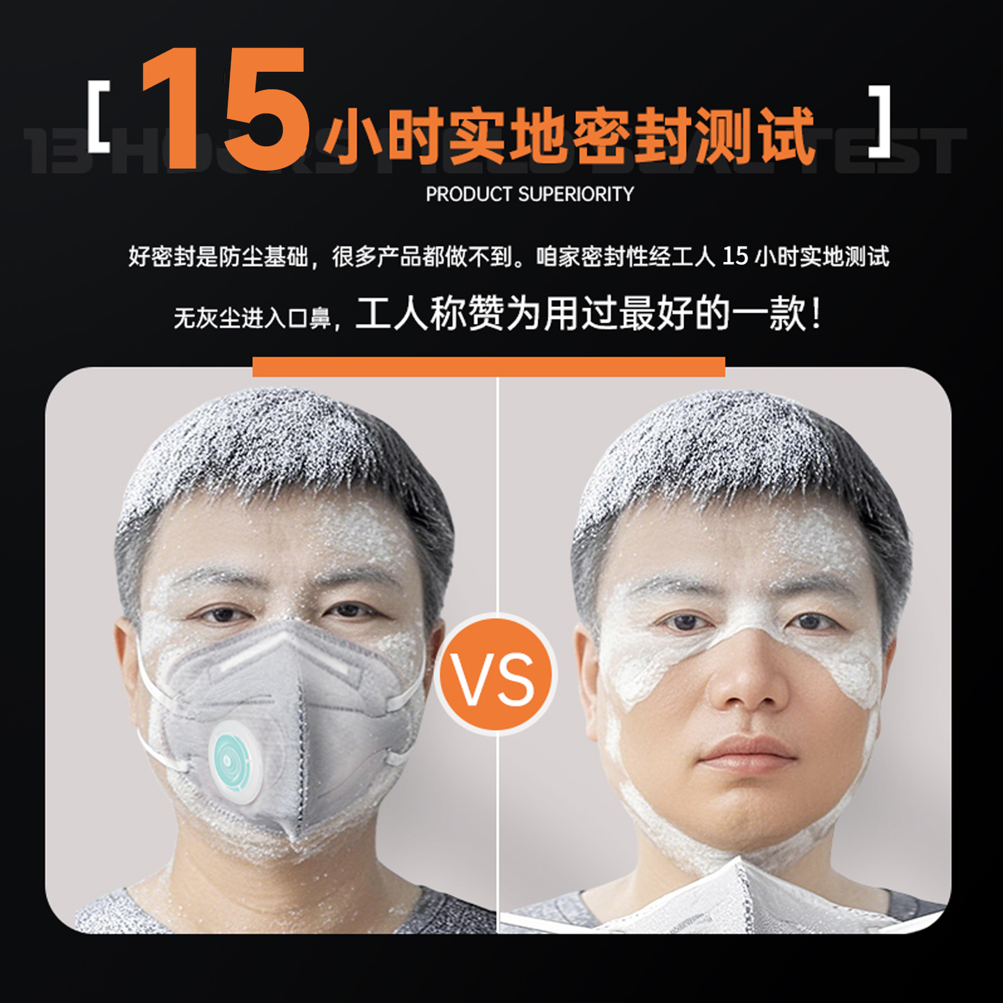 kn100口罩工业防粉尘防尘肺防重度粉尘易呼吸防护口罩防焊烟正品 - 图0