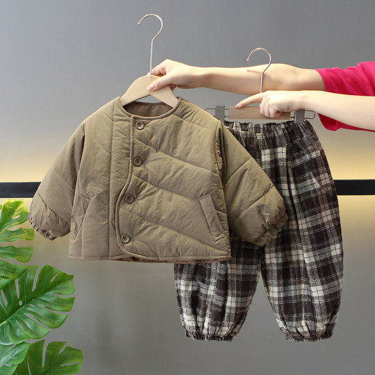 Children's clothing boys' winter Korean three-piece set fashionable suit