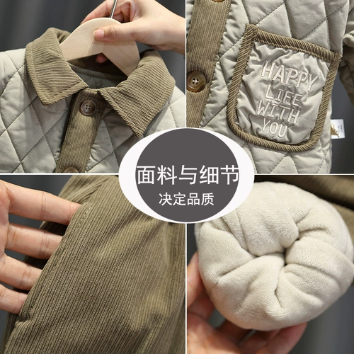 Утепленный детский комплект для мальчиков для раннего возраста, пуховик, детская одежда, в корейском стиле, увеличенная толщина, в западном стиле