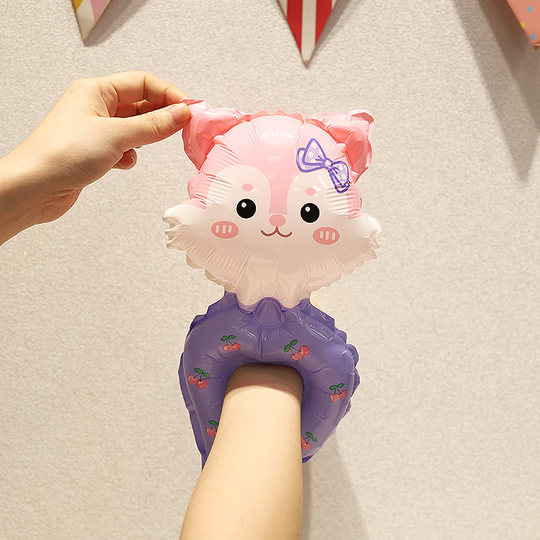 Regalo pequeño del globo inflable de la muñeca del animal lindo de la historieta