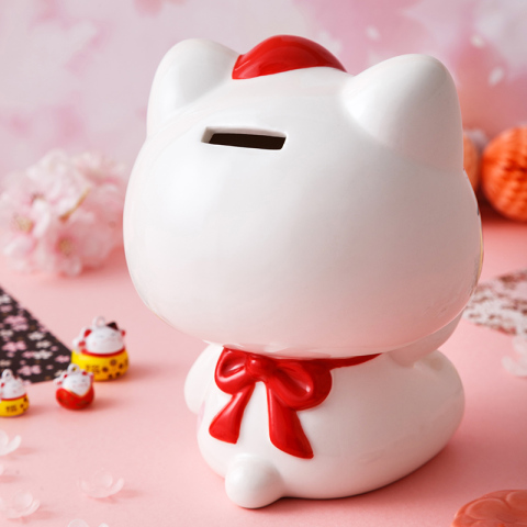 hellokitty招财猫储蓄罐可存可取钱陶瓷摆件存钱罐生日礼物送女友